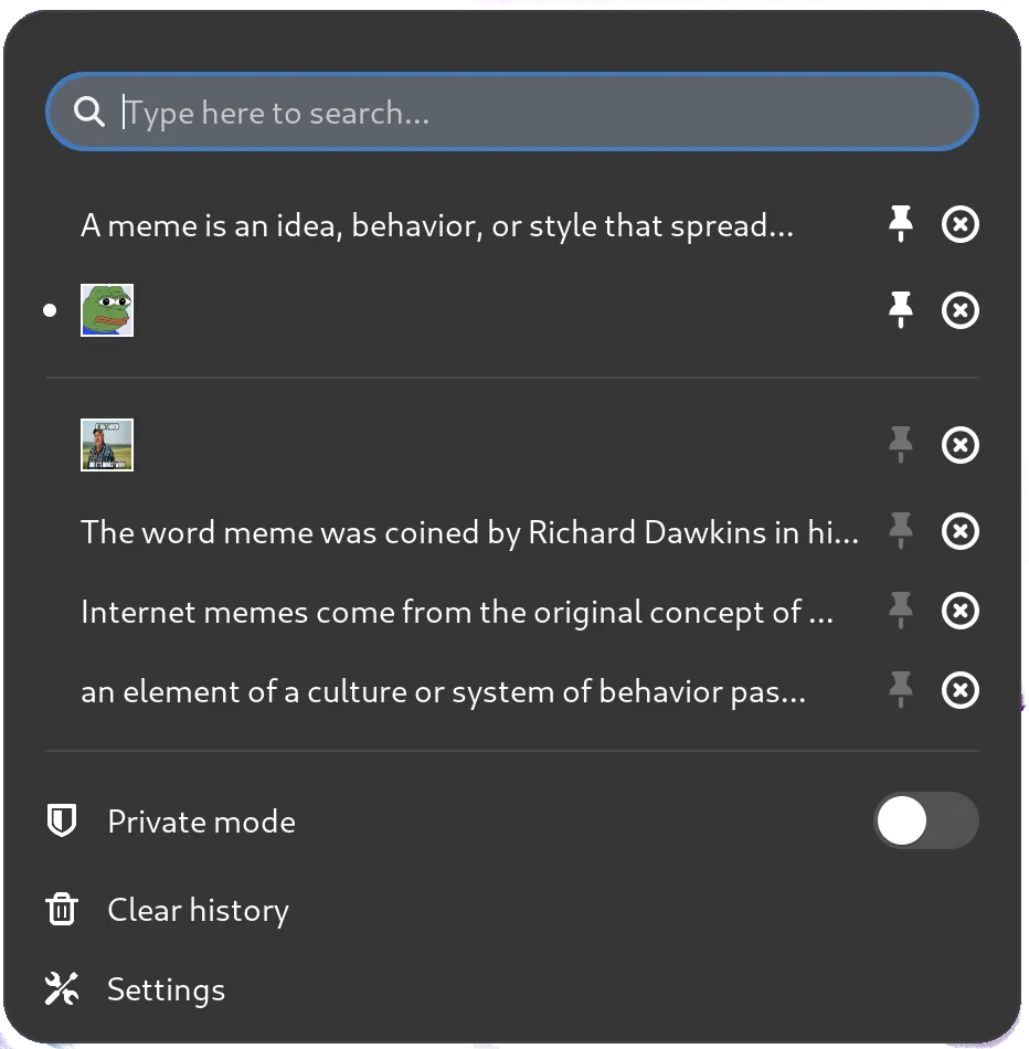 Clipboard Indicator
